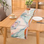 - Runner-4151 - Realhomes Modern Mavi Ve Turuncu Tasarımlı Dijital Baskılı Runner Realhomes