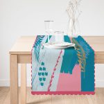 - Runner-4153-1 - Realhomes Suluboya Geometrik Tasarım Dijital Baskılı Runner Realhomes