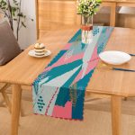 - Runner-4153 - Realhomes Suluboya Geometrik Tasarım Dijital Baskılı Runner Realhomes