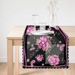 - Runner-4154-1 - Realhomes  Modern Siyah Zemin Ve Çiçeklerin Uyumu Özel Tasarım Runner Realhomes