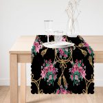 - Runner-4158-1 - Realhomes Siyah Zeminde Altın Dokunuşlar Runner Realhomes