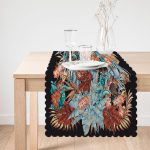 Siyah Ve Güllerin Uyumu Dijital Baskılı Runner Realhomes