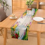 - Runner-4252 - Realhomes Modern Tavus Kuşu Tasarımlı Dijital Baskılı Runner Realhomes