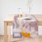 Yaprak Desenli Özel Tasarım Dijital Baskılı Modern Runner Realhomes