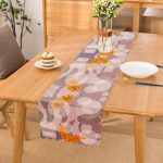 Yaprak Desenli Özel Tasarım Dijital Baskılı Modern Runner Realhomes