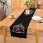 - Runner-5002 - Realhomes  Üçüncü Göz Motifli Özel Tasarım Dijital Baskılı Runner Realhomes