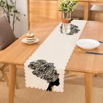 Siyah Beyaz Zenci Kadın Motifli Modern Dekoratif Runner Realhomes