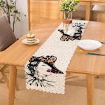 - Runner-5104 - Realhomes Şapkalı Fashion Girl Desenli Runner Realhomes