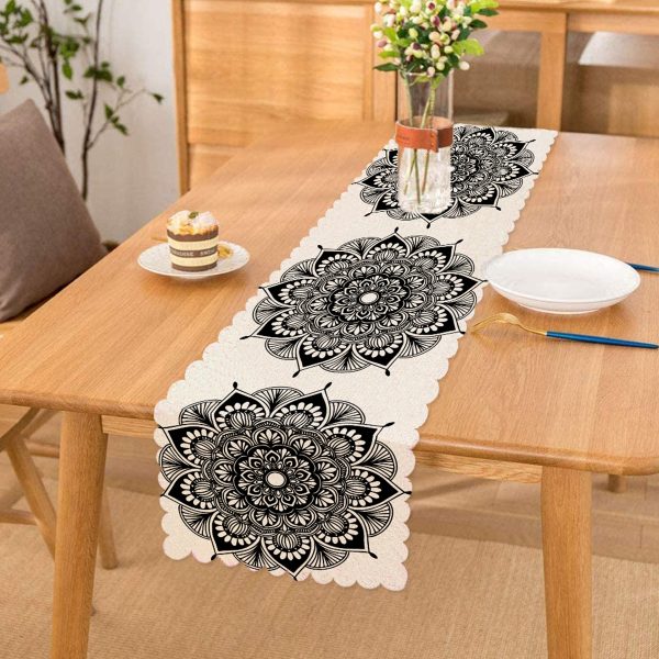 - Runner-5128 - Realhomes  Yeşil Zeminde Frida Kahlo Motifli Özel Tasarım Runner Realhomes