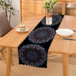 - Runner-5132 - Realhomes  Beyaz Zeminde Açık Renkte Mandala Runner Realhomes