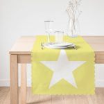 - Runner-515-1 - Realhomes  Modern Yıldız Desenli Dijital Baskılı Dekoratif Runner Realhomes