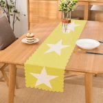 - Runner-515 - Realhomes  Modern Yıldız Desenli Dijital Baskılı Dekoratif Runner Realhomes