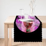 - Runner-5219-1 - Realhomes Siyah Zeminde Renkli Frida Desenli Runner Realhomes