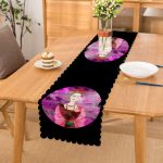 - Runner-5219 - Realhomes Siyah Zeminde Renkli Frida Desenli Runner Realhomes