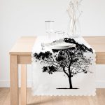 - Runner-5230-1 - Realhomes  Dekoratif Doğa Çizimli Ağaç Motifli Runner Realhomes