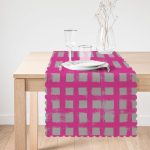 Geometrik Kolaj Kare Motifli Dekoratif Runner Realhomes