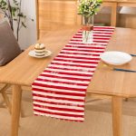 Kırmızı Çizgili Motifli Dekoratif Modern Runner Realhomes