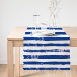 - Runner-5237lacivert-1 - Realhomes  Lacivert Çizgili Motifli Dekoratif Modern Runner Realhomes