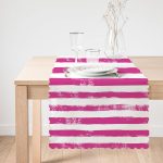 - Runner-5237mor-1 - Realhomes Mor Çizgili Motifli Dekoratif Modern Runner Realhomes