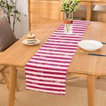 - Runner-5237mor - Realhomes Mor Çizgili Motifli Dekoratif Modern Runner Realhomes