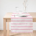 Pembe Çizgili Motifli Dekoratif Modern Runner Realhomes