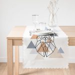 - Runner-5258-1 - Realhomes  Geometrik Çizimlerden Oluşan Baykuş Motifli Özel Tasarım Runner Realhomes