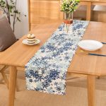 - Runner-5263 - Realhomes  Beyaz Zeminde Mavi Kristal Ve Yıldız Motifli Özel Tasarım Modern Runner Realhomes