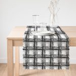 - Runner-5264-1 - Realhomes  Izgara Zeminde Gri Tonlama Baskılı Özel Tasarım Runner Realhomes