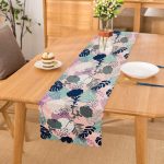 Tropik Yaprak Motifli Dekoratif Dijital Baskılı Runner Realhomes