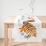 Kuru Yaprak Desenli Modern Dekoratif Runner Realhomes