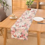 - Runner-5293 - Realhomes  Geometrik Pembe Ve Gri Mermer Motifli Özel Tasarım Runner Realhomes