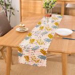 - Runner-5300 - Realhomes Beyaz Zeminde Sulu Boya Pembe Yan Çizgi Motifli Runner Realhomes