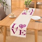 Aşk Temalı Dijital Baskılı Dekoratif Runner Realhomes