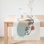 Botanik Portre Desenli Özel Tasarım Runner Realhomes