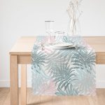 - Runner-5356-1 - Realhomes  Mavi Yapraklar Üzerinde Nokta Tasarımlı Runner Realhomes