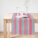- Runner-5384-1 - Realhomes  Pembe Mavi Düz Çizgiler Özel Tasarım Runner Realhomes
