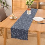 Lacivert Kot Zemin Üzerinde Yıldız Motifli Runner Realhomes