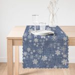 Kot Zemin Üzerinde Kar Tanesi Baskılı Özel Tasarım Runner Realhomes