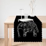 Retro Mandala Fil Desenli Özel Tasarım Runner Realhomes