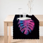 Siyah Zeminli Tropik Yapraklı Modern Runner Realhomes