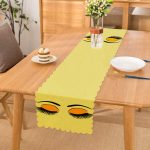 Sarı Zeminde Kirpik Motifli Özel Tasarım Modern Runner Realhomes