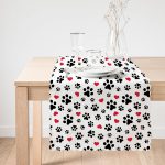 - Runner-5673-1 - Realhomes Köpek Ayak İzi Desenli Özel Tasarım Dekoratif Runner Realhomes