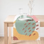 - Runner-5741-1 - Realhomes Renkli Soyut Özel Tasarımlı Dijital Baskılı Dekoratif Runner Realhomes