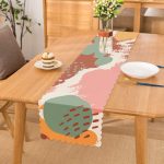 - Runner-5741 - Realhomes Renkli Soyut Özel Tasarımlı Dijital Baskılı Dekoratif Runner Realhomes