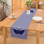 - Runner-5747 - Realhomes  Karolina Mavisi Zeminli Sonsuz Kelebek Desenli Modern Runner Realhomes