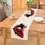 - Runner-5814 - Realhomes Kırmızı Yelpazeli Şaman Japon Kadın Dijital Baskılı Runner Realhomes