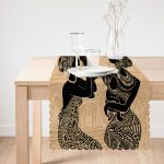 Etnik Desen Zeminli Bebekli Afrika Kadın Motifli Modern Runner Realhomes