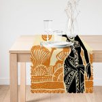 - Runner-5830-1 - Realhomes  Etnik Desen Zeminli Afrika Kadın Motifli Dekoratif Runner Realhomes