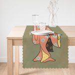 - Runner-5884-1 - Realhomes Geleneksel Japon Kadın Figürü Dijital Baskılı Özel Tasarım Dekoratif Modern Runner Realhomes