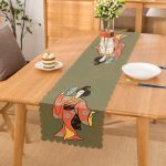 - Runner-5884 - Realhomes Geleneksel Japon Kadın Figürü Dijital Baskılı Özel Tasarım Dekoratif Modern Runner Realhomes